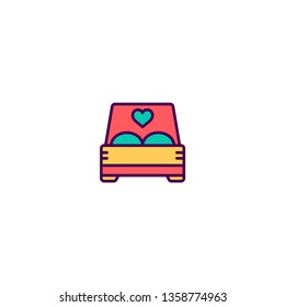 Bed Icon Design. Lifestyle icon vector illustration