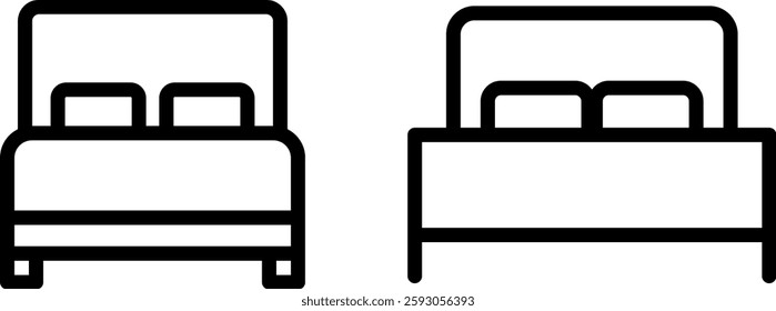 Bed icon design Symbol set