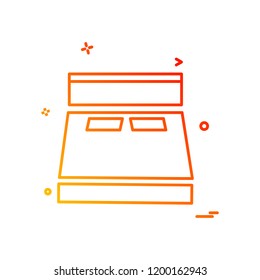 Bed icon design vector