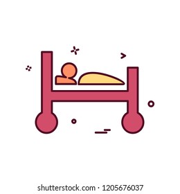 Bed icon design vector