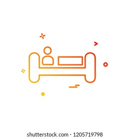 bed icon design vector