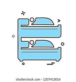 Bed icon design vector 