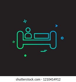 bed icon design vector