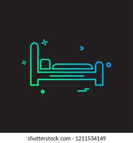Bed icon design vector