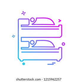 Bed icon design vector 
