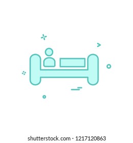 bed icon design vector