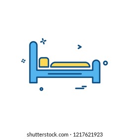 Bed icon design vector