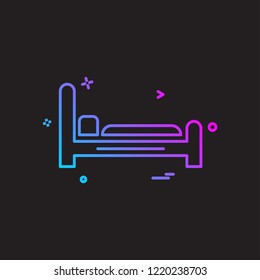 Bed icon design vector