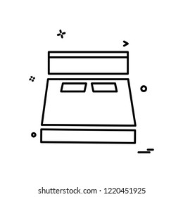 Bed icon design vector