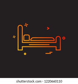 Bed icon design vector