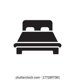 Bed Icon Design Vector Template Illustration . Flat Icon