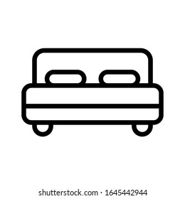 Bed icon designed in line style