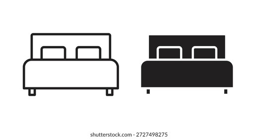 Colección de diseños de iconos de cama para móvil, ui, Web.