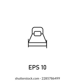 icono de cama para la casa de ensueño o cama de hotel eps 10