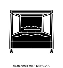 bed  icon. Element of household for mobile concept and web apps icon. Glyph, flat icon for website design and development, app development