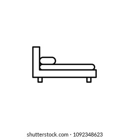 bed icon. Element of simple travel icon for mobile concept and web apps. Thin line bed icon can be used for web and mobile on white background