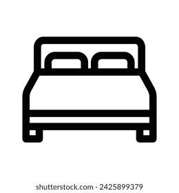 Bed icon. flat illustration of rewind vector icon for web
