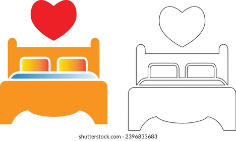 bed icon . furniture vector  beautifull .