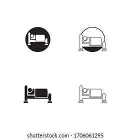 Bed icon, Furniture Vector illustration, flat design.