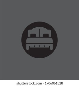 Bed icon, Furniture Vector illustration, flat design.