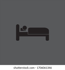 Bed icon, Furniture Vector illustration, flat design.