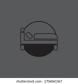 Bed icon, Furniture Vector illustration, flat design.