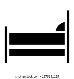 bed icon glyph vector design