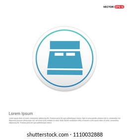 Bed Icon Hexa White Background icon template - Free vector icon