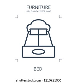 bed icon. high quality line bed icon on white background. from furniture collection flat trendy vector bed symbol. use for web and mobile