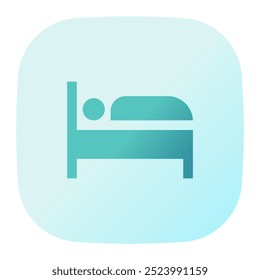 Bed icon. bed, hotel, bedroom, travel, sleep, holiday. Vector icon illustration