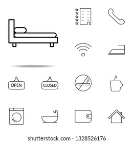 bed icon. Hotel icons universal set for web and mobile