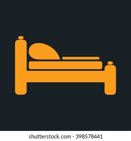 The bed icon. Hotel symbol