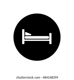 The bed icon. Hotel symbol.