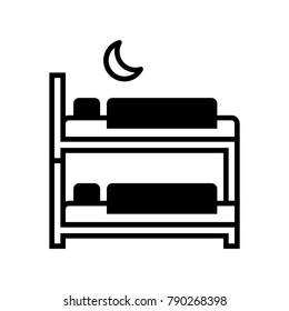 Bed icon, Bed illustration