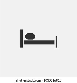 Bed icon illustration isolated vector sign symbol