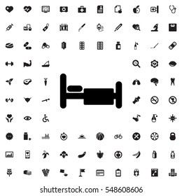 bed icon illustration isolated vector sign symbol