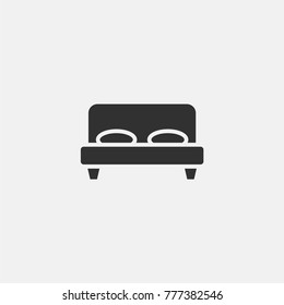 Bed icon illustration isolated vector sign symbol