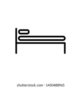bed icon, illustration, logo design
