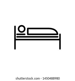 bed icon, illustration, logo design