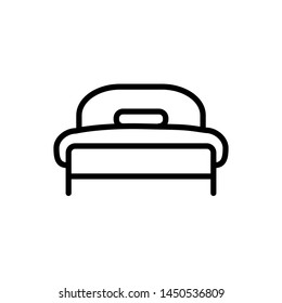bed icon, illustration, logo design trendy 