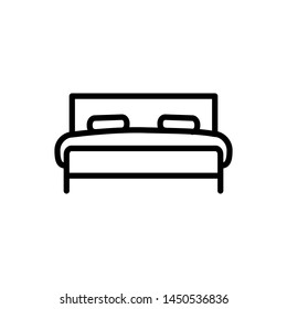bed icon, illustration, logo design trendy 