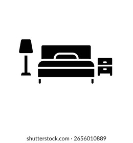 Bettsymbol Illustration, Vektordesign-Vorlage