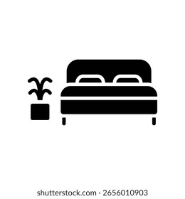 Icono de cama ilustración Vector diseño Plantilla
