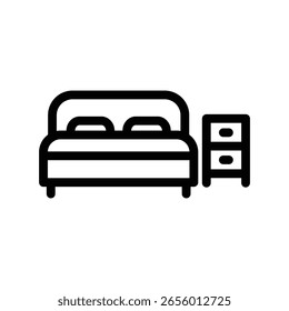 Icono de cama ilustración Vector diseño Plantilla