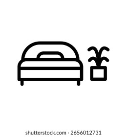 Bed icon illustration vector design template