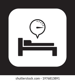 Bed icon, isolated. Flat design.