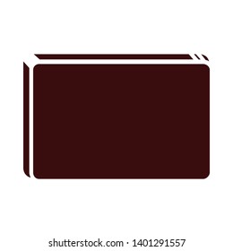 Bed icon isolated on background. Bedroom interior. House furniture. Vector flat design.