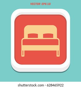 Bed Icon isolated on background