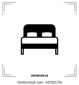 Bed Icon isolated on background