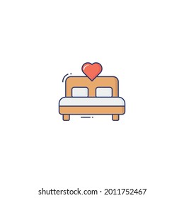 bed Icon Isolated On White Background